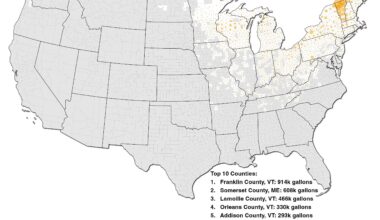 [OC] Annual Maple Syrup Production by County
