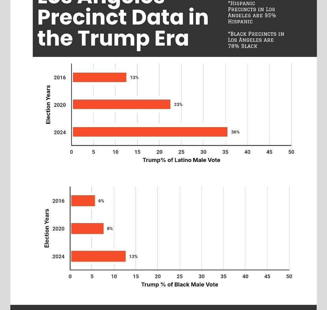 [OC] Los Angeles precinct data of Male POC every election