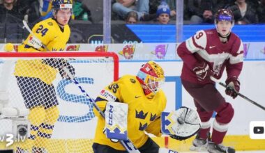 U20 PČ hokejā 2025. 1/4 fināls. LATVIJA – ZVIEDRIJA