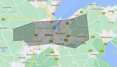 Here's a rough map of the scale of the LA Palisades fire over Belfast