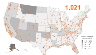 [OC] Locations of those fatally shot by police in 2020
