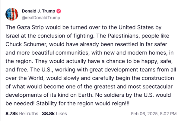 Trump's post on Truth Social