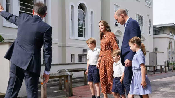 Prince William and Kate Middleton with kids