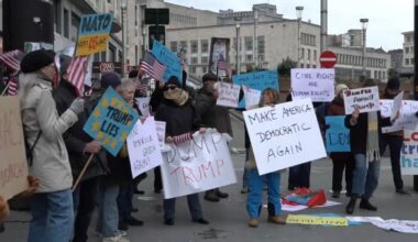 Anti-Trump-Demonstration vor NATO-Treffen in Brüssel