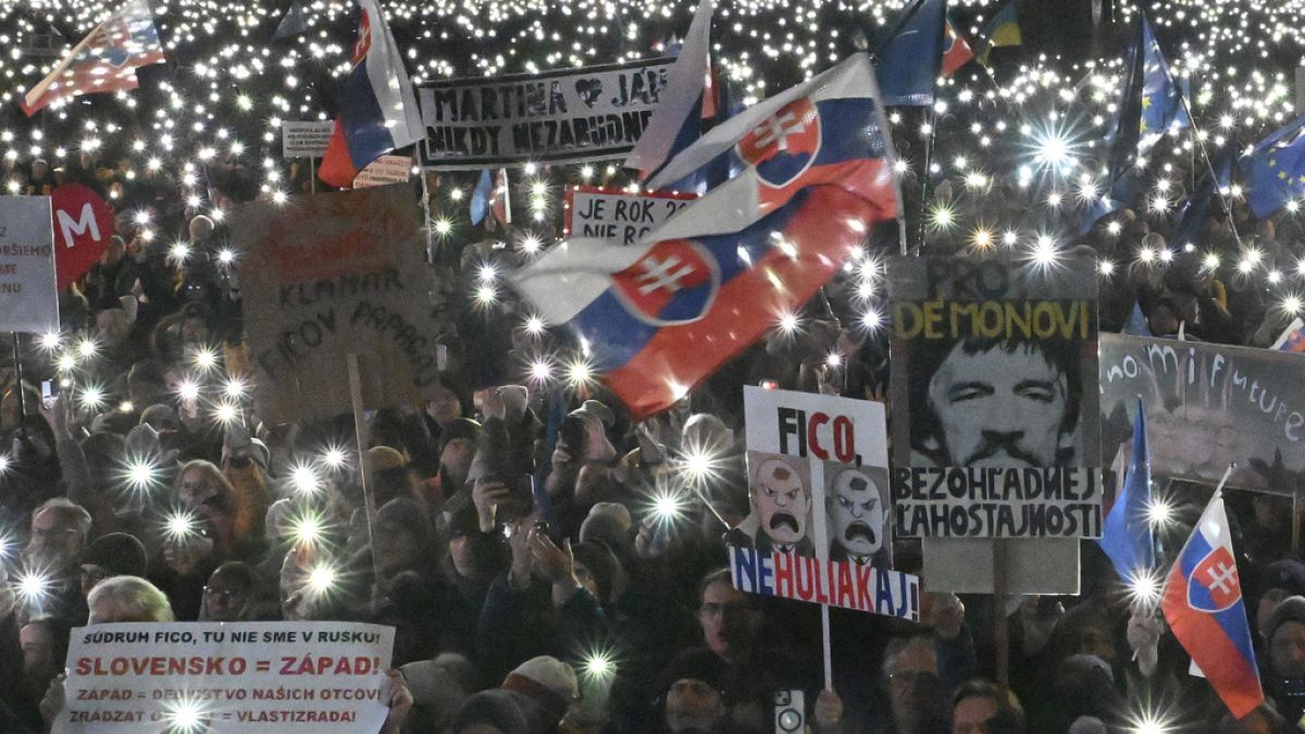 Thousands protest against Slovakia's PM on anniversary of journalist's murder