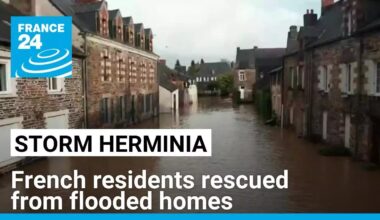 Storm Herminia: French residents rescued from flooded homes by boat • FRANCE 24 English