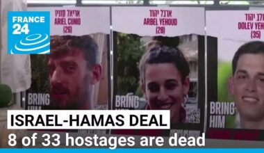Israel: 8 of 33 hostages to be freed in first phase are dead • FRANCE 24 English
