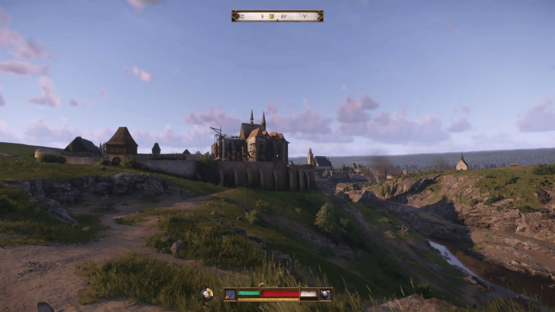 Rozestavěný chrám sv. Barbory ve videohře Kingdom Come: Deliverance II