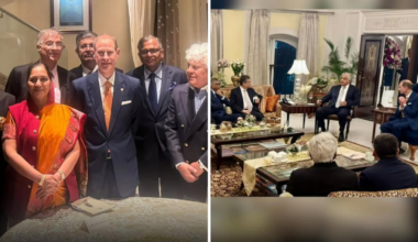 Indian billionaire dines with British royal family member in Mumbai, shares inside pics | Trending
