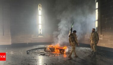 Syria Civil War: Tomb of ousted president Bashar al-Assad's father torched in Qardaha