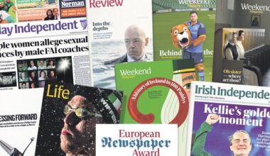 Mediahuis Ireland wins nine Awards of Excellence in the European Newspaper Awards