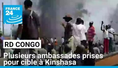 RD Congo : importantes manifestations à Kinshasa, plusieurs ambassades prises pour cible