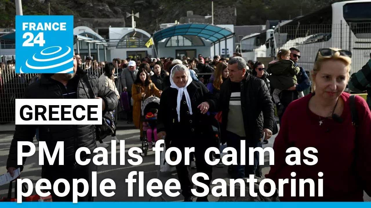 Greek PM calls for calm as hundreds of 'very intense' tremors hit Santorini • FRANCE 24 English