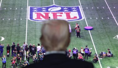 Who's sitting with President Donald Trump at the 2025 Super Bowl?