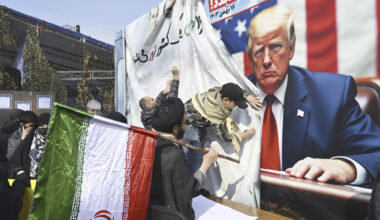 Poster of Trummp in Tehran