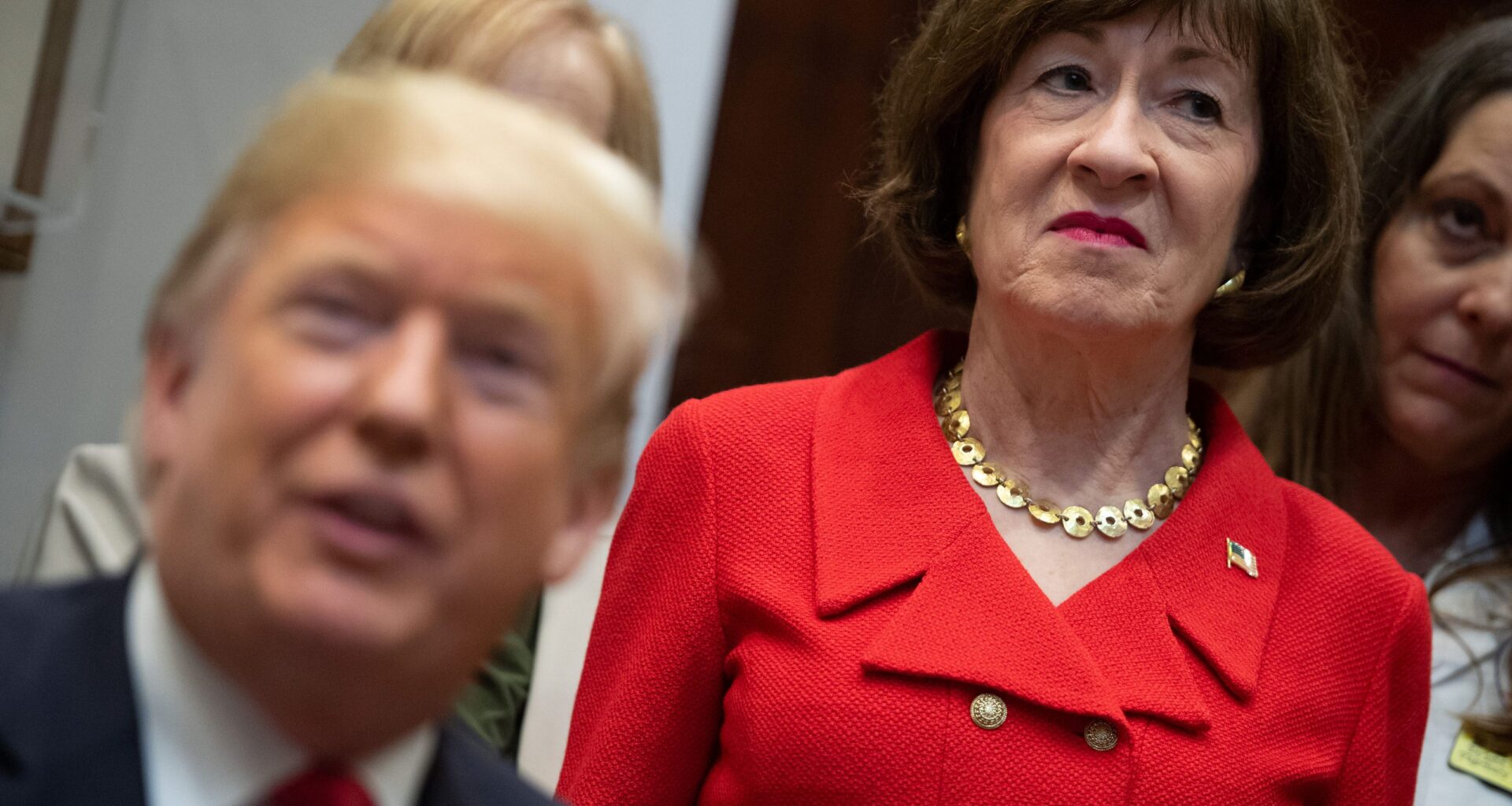 Susan Collins is again under pressure over backing or bucking Trump