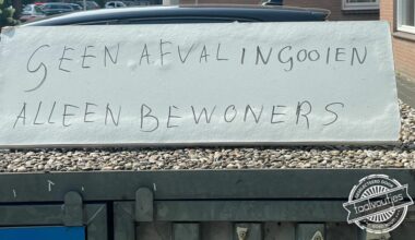 'Geen afval ingooien alleen bewoners' is leukste taalfout