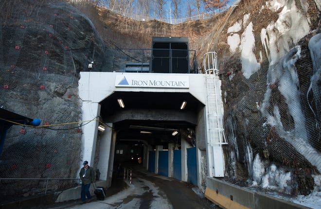 The Iron Mountain Inc. data storage facility in Boyers, Pennsylvania, stores 200 acres of physical data for clients that include the U.S. government. It's pictured here on Tuesday, Feb. 13, 2018.