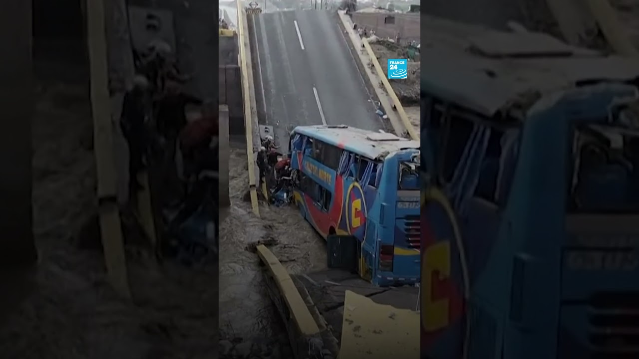 ⚠️ 🇵🇪  #Bridge #collapses and falls into #river with #bus of passengers in Peru • FRANCE 24 English