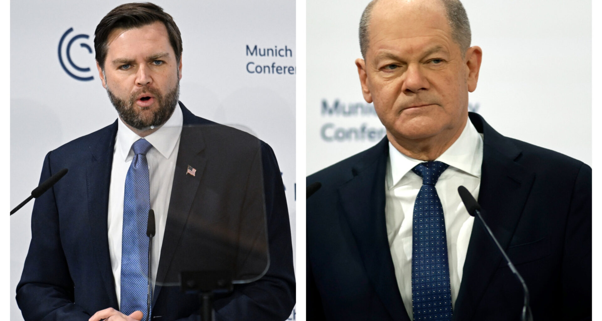 Vice President JD Vance and Olaf Scholz