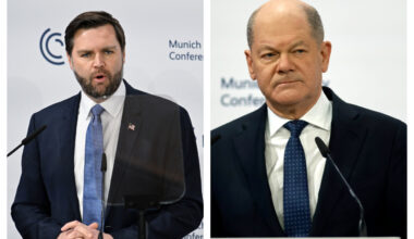 Vice President JD Vance and Olaf Scholz