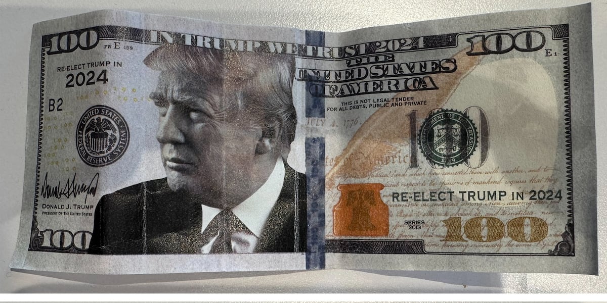 Counterfeit $100 bills featuring President Trump seen in circulation