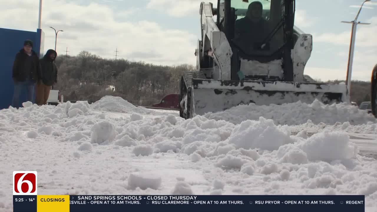 Snowstorm challenges Tulsa construction business, but plowing keeps workers busy