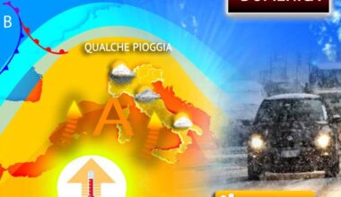Domenica 23 Febbraio, cielo grigio e piogge sparse su mezza Italia, i dettagli