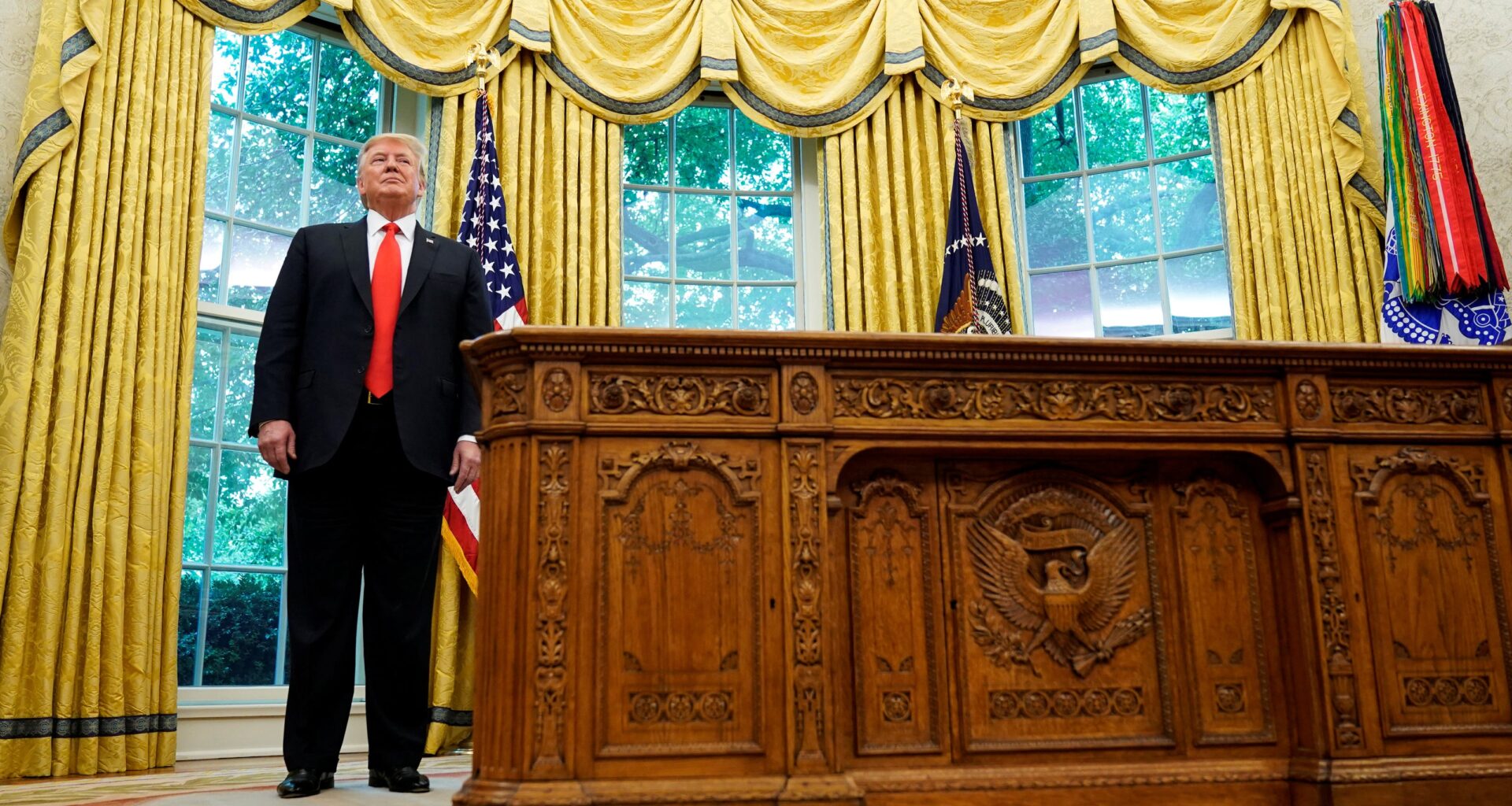Trump removes Resolute Desk from Oval Office for refinishing