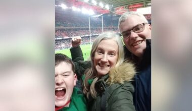 Gavin Robinson: DUP leader and family roar Ireland to victory in Six Nations clash with Wales