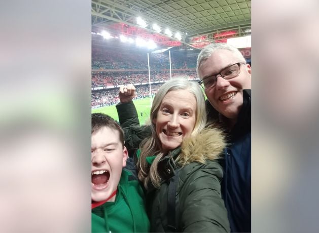Gavin Robinson: DUP leader and family roar Ireland to victory in Six Nations clash with Wales