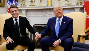 Macron meets with Trump as first European leader to visit White House in president's second term