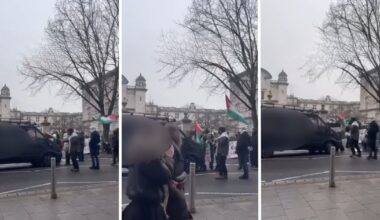 Van drives into pro-Palestine protestors outside Cardiff University