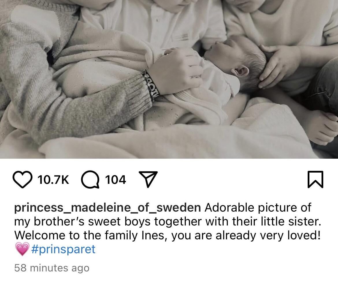 Madeleine’s Post About Her New Niece