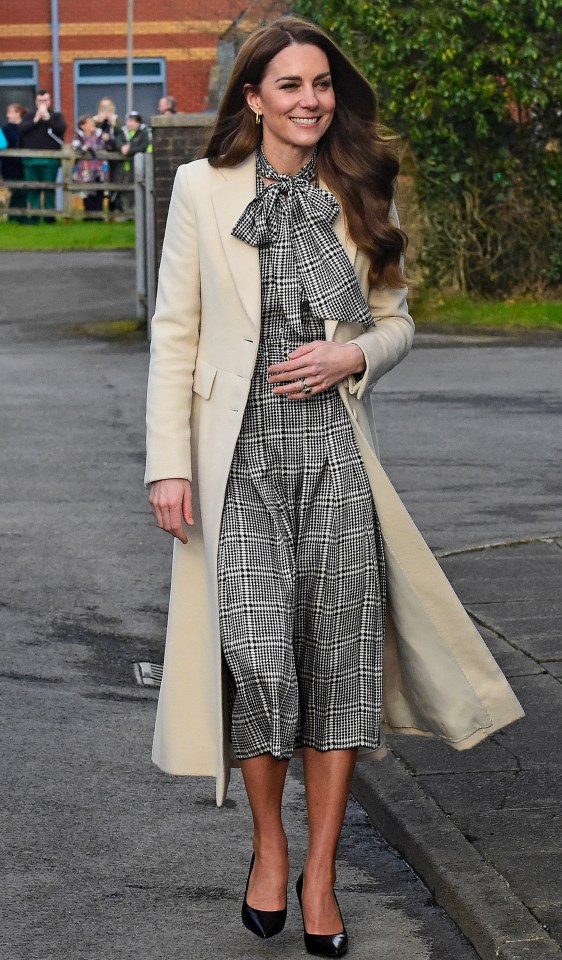 Princess Catherine visiting a textile manufacturer in Ammanford, Wales.