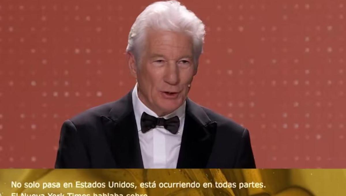 La polémica traducción del discurso de Richard Geere en los Goya: errores de transcripción y dificultad de lectura