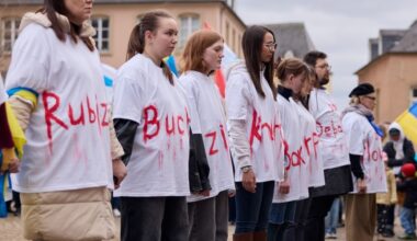 Ukrainian Community Marks 3rd Anniversary of Invasion with Rally in Luxembourg