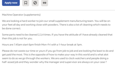 Winner for how not to advertise a job?