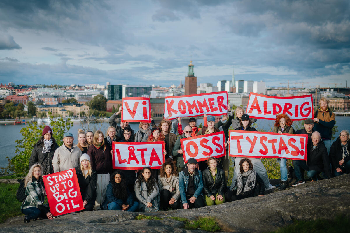 Global Week of Action - Solidarity against Energy Transfer's Lawsuit in Sweden. © Jana Eriksson / Greenpeace