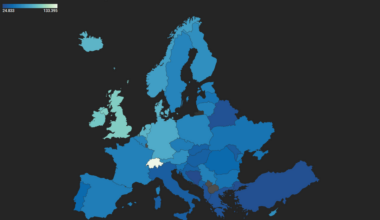 How Much Do Software Engineers Earn in Europe? [OC] /// Data from https://www.levels.fyi/