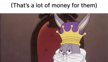 And they still say we are cheap...