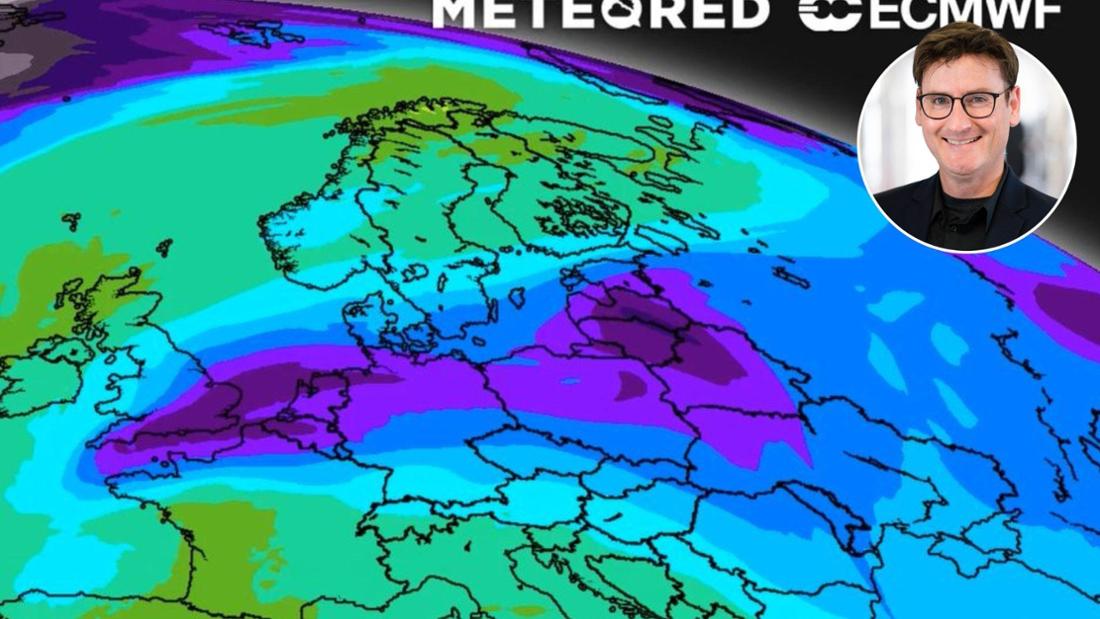 Ein Kälte-Ei bzw. Höhentief bringt in den nächsten Stunden in rund 5500 m sehr kalte Luftmassen nach Mittel- und Westeuropa.