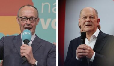 Sieger und Verlierer der Bundestagswahl: Friedrich Merz und Olaf Scholz.