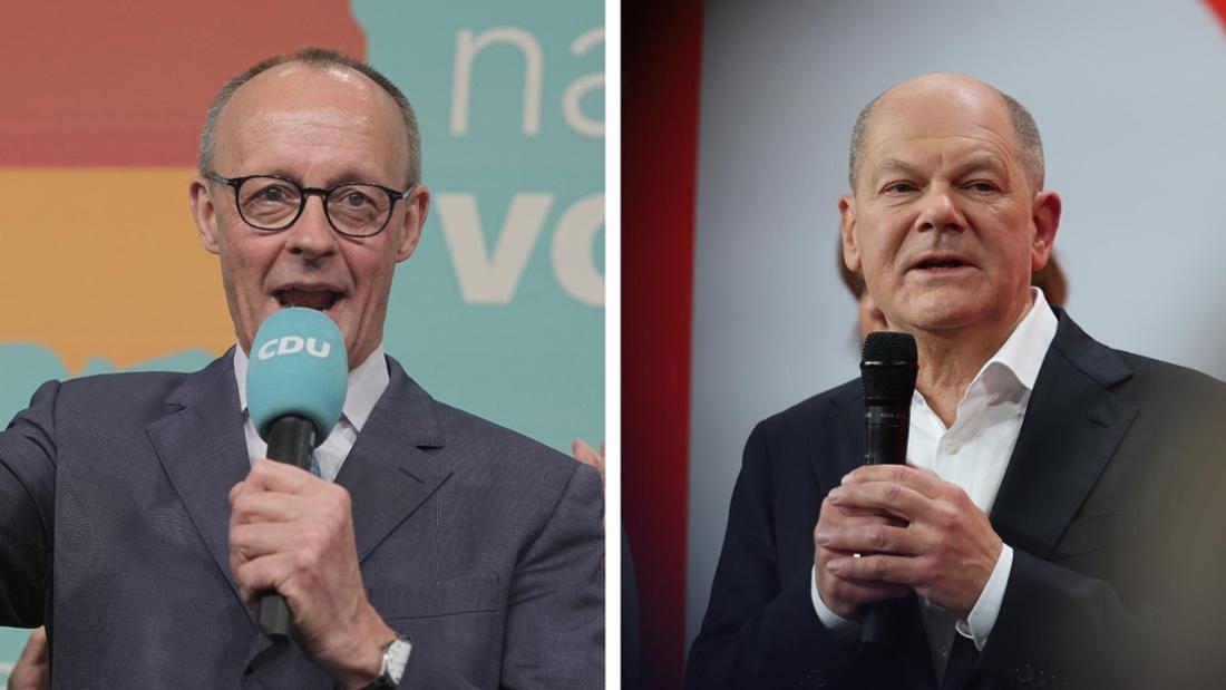 Sieger und Verlierer der Bundestagswahl: Friedrich Merz und Olaf Scholz.