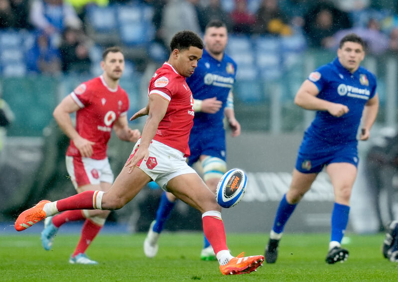 Ben Thomas, who started for Wales against France and Italy, is usually an inside centre. Pic: ©INPHO/Matteo Ciambelli