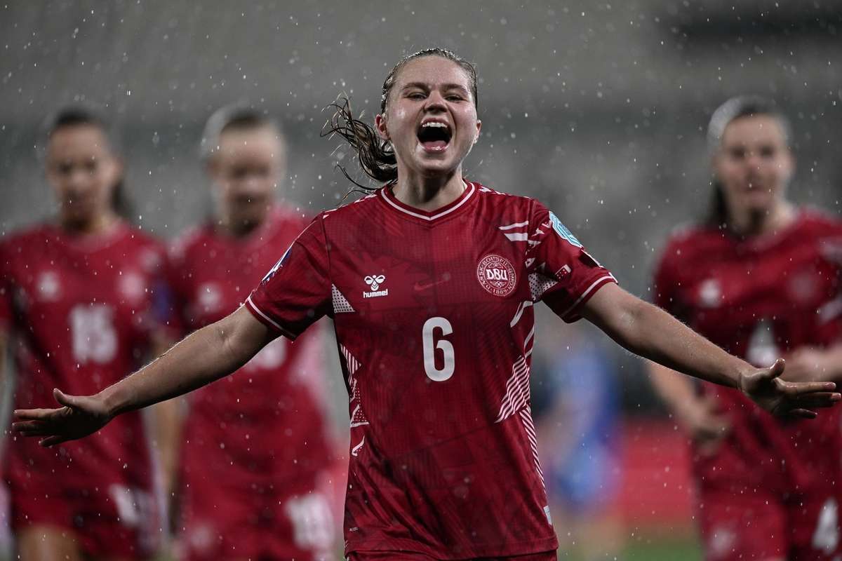 Dream goal secures Danish win after spirited performance on waterlogged pitch in Italy