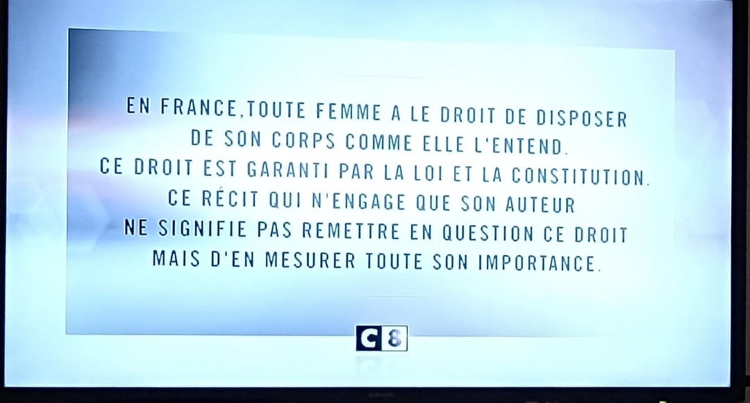 Dernier programme avant la fermeture de C8: un film anti avortement