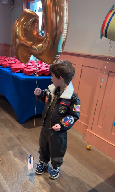 Princess Eugenie's son dresses in a pilot's jacket straight out of Top Gun for his 4th birthday
