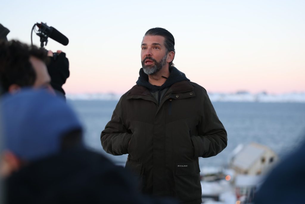 Donald Trump Jr. visits Nuuk in Greenland on Tuesday, January 7, 2025.