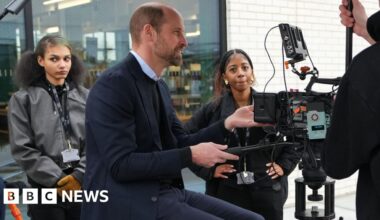 Prince William gets behind camera on London Screen Academy visit